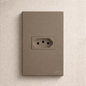 CJ TOMADA 10A HORIZONTAL 4X2 - RECTA FENDI SATIN FOSCO