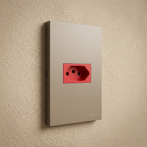 CJ TOMADA 20A HORIZONTAL VERMELHO 4X2 - RECTA FENDI SATIN FOSCO