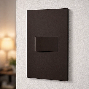 CJ INTERRUPTOR PARALELO HORIZONTAL 4X2 - RECTA CHOCOLATE SATIN FOSCO