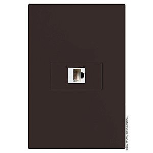 CJ RJ45 CAT5 (INTERNET) HORIZONTAL 4X2 - RECTA CHOCOLATE FOSCO