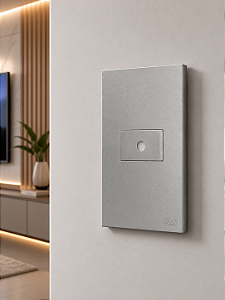 CJ PLACA FURO HORIZONTAL 4X2 - RECTA PRATA SATIN FOSCO