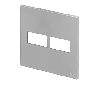 PLACA P/ 2 MOD. COM SUPORTE 4X4 - RECTA PRATA SATIN FOSCO