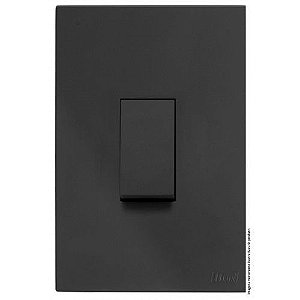 CJ INTERRUPTOR PARALELO VERTICAL 4X2  RECTA HOME GRAFITE SATIN FOSCO