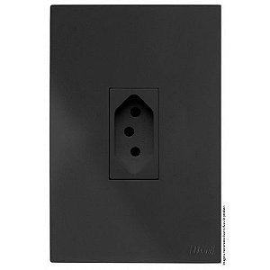 CJ TOMADA 20A VERTICAL 4X2 - RECTA HOME GRAFITE SATIN FOSCO