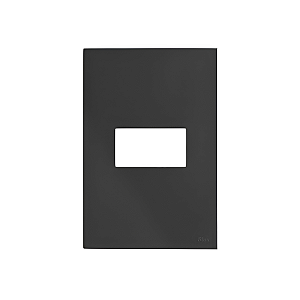 PLACA P/1 MOD.HORIZONTAL COM SUPORTE 4X2 RECTA GRAFITE SATIN FOSCO