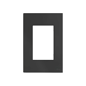PLACA P/ 3 MOD. COM SUPORTE 4X2 - RECTA GRAFITE SATIN FOSCO