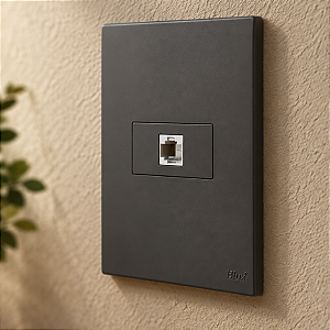 CJ RJ11 2 FIOS (TELEFONE) HOR.4X2 RECTA GRAFITE SATIN FOSCO