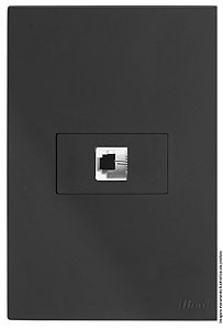 CJ RJ11 4 FIOS (TELEFONE) HOR.4X2 - RECTA GRAFITE SATIN FOSCO