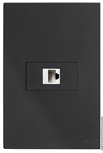 CJ RJ45 CAT6 (INTERNET) HOR. 4X2 - RECTA GRAFITE SATIN FOSCO