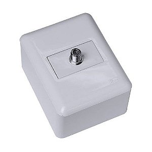 CJ COAXIAL (ANTENA) SOBREPOR - BLUX OVERLAP BRANCO