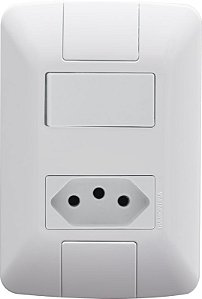 CJ INT. SIMPLES + TOMADA 10A 4X2 - TRAMONTINA ARIA BRANCO