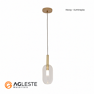 PENDENTE REMI VIDRO TRASPARENTE-  HEVVY