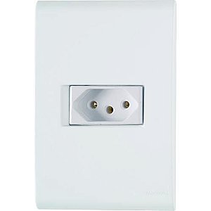 CJ TOMADA 10A HORIZONTAL BRANCO 4X2 - TRAMONTINA LIZ - TLZ57