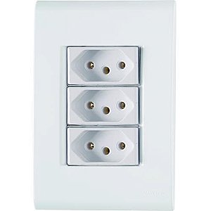 CJ TOMADA TRIPLA 10A BRANCO 4X2 -TRAMONTINA LIZ