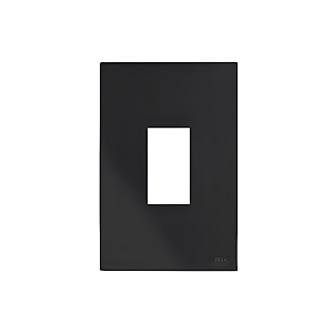 PLACA P/1 MOD.VERTICAL COM SUPORTE 4X2 - RECTA GRAFITE SATIN FOSCO