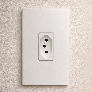 CJ TOMADA 10A VERTICAL 4X2 - RECTA BRANCO SATIN FOSCO
