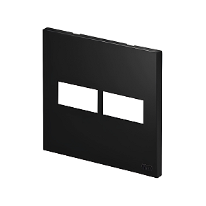 PLACA P/ 2 MODULOS COM SUPORTE 4X4 - RECTA BLACK SATIN FOSCO