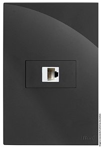 CJ ENTRADA RJ45 CAT5 (INTERNET) HORIZONTAL 4X2 - RECTA GRAFITE GLOSS