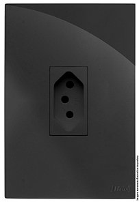 CJ TOMADA 20A VERTICAL 4X2 - RECTA GRAFITE GLOSS