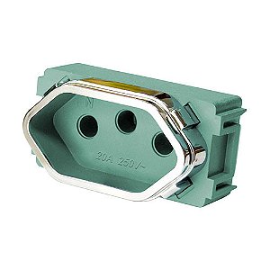 MODULO TOMADA 20A - DICOMPEL NOVARA SICILIANO CROMADO