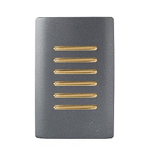 CJ INTERRUPTOR SEXTUPLO SIMPLES (ESPECIAL) 4X2- NOVARA PRETO GRAFITE GOLD