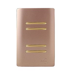 CJ INTERRUPTOR QUADRUPLO SIMPLES (ESPECIAL) 4X2 - NOVARA OURO ROSE GOLD