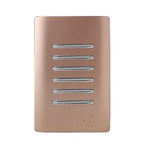 CJ INTERRUPTOR SEXTUPLO 3 SIMPLES + 3 PARALELO 4X2 - NOVARA OURO ROSE CROMADO