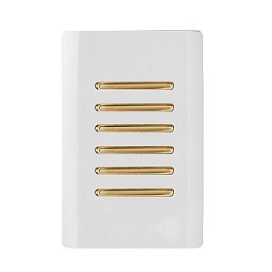 CJ INTERRUPTOR SEXTUPLO PARALELO (ESPECIAL) 4X2 NOVARA BRANCO GOLD