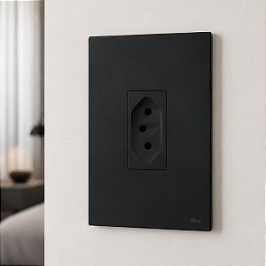 CJ TOMADA 10A VERTICAL 4X2 - RECTA BLACK SATIN FOSCO