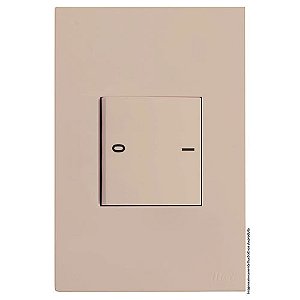 CJ INTERRUPTOR 1 TECLA DUPLA BIPOLAR SIMPLES 20A - RECTA AREIA SATIN FOSCO