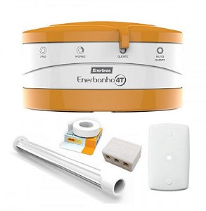 KIT CHUVEIRO ENERBANHO 4T (127V~5500W) - ENERBRAS LARANJA - KITENERBANHOLARANJA
