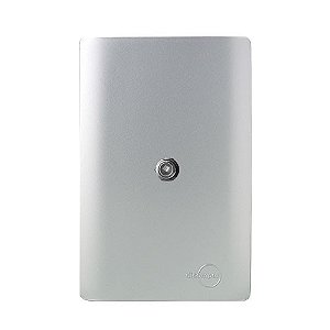 CJ COAXIAL ( ANTENA ) COM SUPORTE 4X2 - DICOMPEL NOVARA PRATA