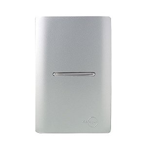 CJ INTERRUPTOR PULSADOR PARA MINUTERIA HORIZONTAL 4X2 - NOVARA PRATA CROMADO