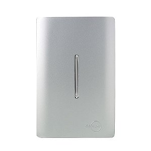CJ INTERRUPTOR SIMPLES VERTICAL COM SUPORTE 4X2 - NOVARA PRATA CROMADO