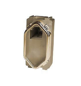 MODULO RJ11 ( TELEFONE ) - DICOMPEL NOVARA CHAMPANHE GOLD