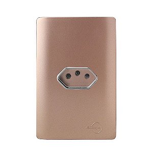CJ TOMADA 20A HORIZONTAL 4X2 - NOVARA OURO ROSE CROMADO