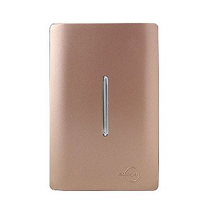 CJ INTERRUPTOR PULSADOR PARA MINUTERIA VERTICAL 4X2-NOVARA OURO ROSE CROMADO