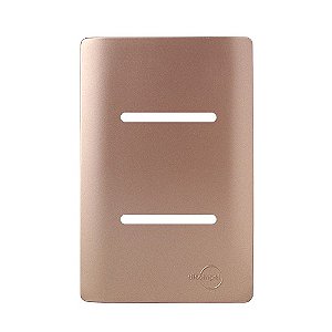 PLACA P/ 2 INTERRUPTORES  4X2 - NOVARA OURO ROSE