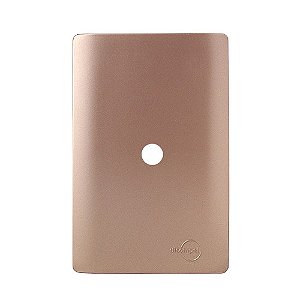 PLACA FURO COM SUPORTE 4X2 - DICOMPEL NOVARA OURO ROSE