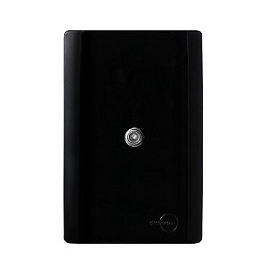 CJ COAXIAL (ANTENA) COM SUPORTE 4X2 - NOVARA PRETO BRILHANTE