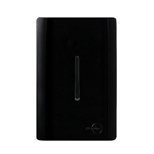 CJ INTERRUPTOR INTERMEDIARIO VERTICAL COM SUPORTE 4X2 - NOVARA PRETO BRILHANTE TOTAL