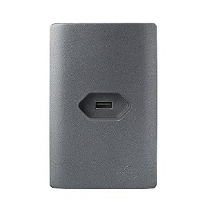 CJ ENTRADA USB 2.0 HORIZONTAL 4X2 - NOVARA PRETO GRAFITE TOTAL