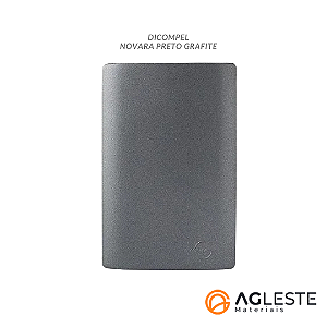 PLACA CEGA COM SUPORTE 4X2 - DICOMPEL NOVARA PRETO GRAFITE -