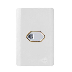CJ ENTRADA RJ11 ( TELEFONE ) 4X2 - NOVARA BRANCO GOLD