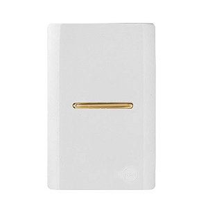 CJ INTERRUPTOR BIPOLAR SIMPLES HORIZONTAL 4X2 - NOVARA BRANCO GOLD