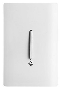CJ INTERRUPTOR PULSADOR PARA MINUTERIA VERTICAL 4X2 - NOVARA BRANCO CROMADO