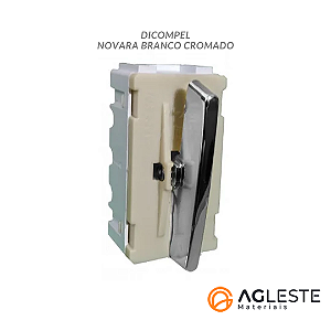 MODULO INTERRUPTOR PULSANTE PARA MINUTERIA - DICOMPEL NOVARA  CROMADO