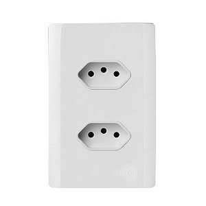 CJ TOMADA DUPLA 10A 4X2 - NOVARA BRANCO TOTAL