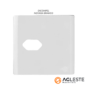 PLACA P/ 1 TOMADA COM SUPORTE 4X4 - DICOMPEL NOVARA BRANCO