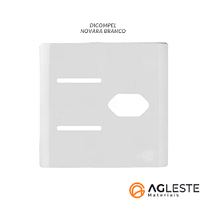 PLACA P/ 2 INTERRUPTORES + TOMADA  4X4 - NOVARA BRANCO TOTAL